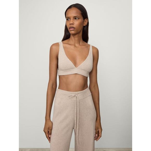 Lisa Yang Cappucinne Cashmere Bralette Top - OS Neutral - Picture 2 of 4
